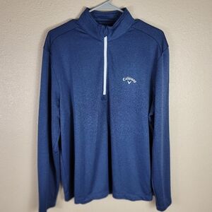 Callaway men pullover  1/4 zip warm Blue Sz M